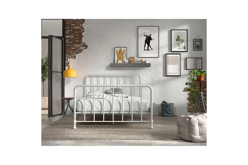 Säng Bronxx Vit, 140 x 200 cm - Vit, 140 x 200 cm - Möbler - Barnmöbler - Barnsäng & juniorsäng