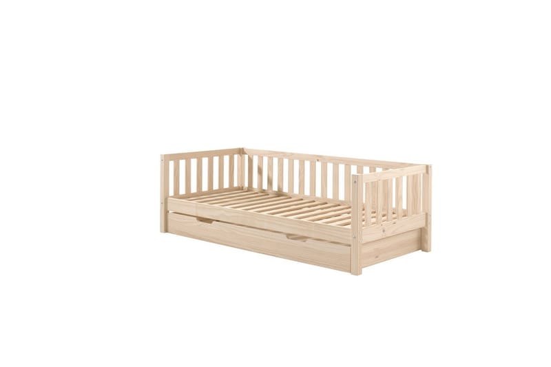 Säng Fritz med 1 Låda Naturlig - Naturlig - Möbler - Barnmöbler - Barnsäng & juniorsäng