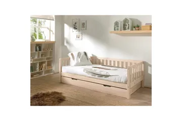 Säng Fritz med 1 Låda Naturlig - Naturlig - Möbler - Barnmöbler - Barnsäng & juniorsäng