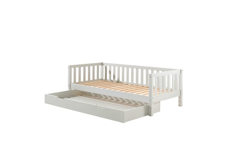 Säng Fritz med 1 Låda Vit - Vit - Möbler - Barnmöbler - Barnsäng & juniorsäng
