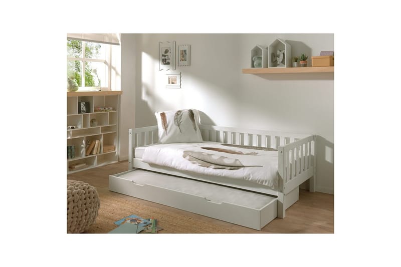 Säng Fritz med 1 Låda Vit - Vit - Möbler - Barnmöbler - Barnsäng & juniorsäng