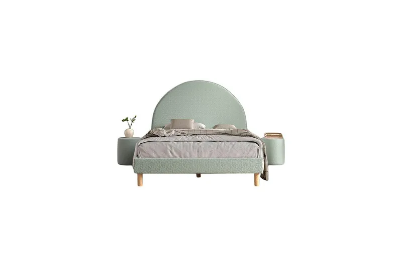 Säng med 2 nattduksbord Moon 140x200 cm Olivgrön, Olivgrön