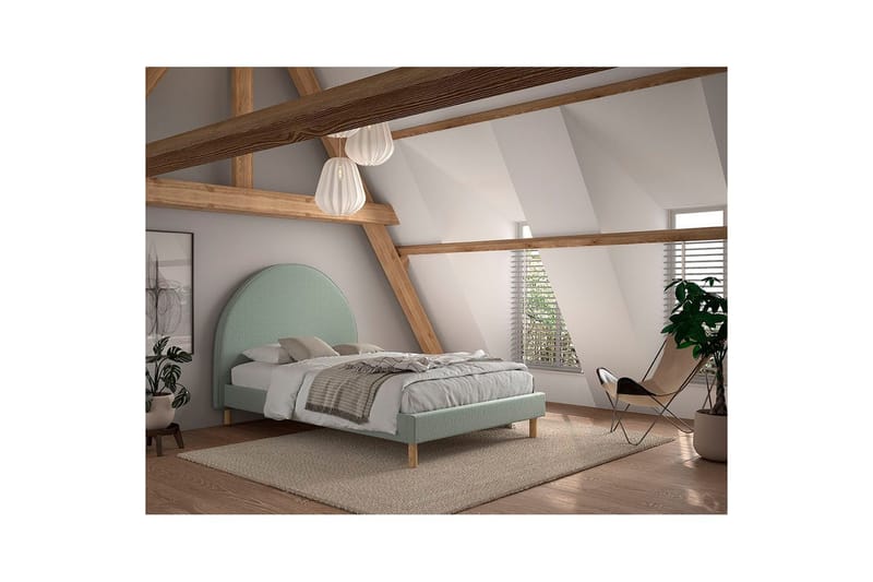 Säng med 2 nattduksbord Moon 140x200 cm Olivgrön - Olivgrön - Möbler - Barnmöbler - Barnsäng & juniorsäng