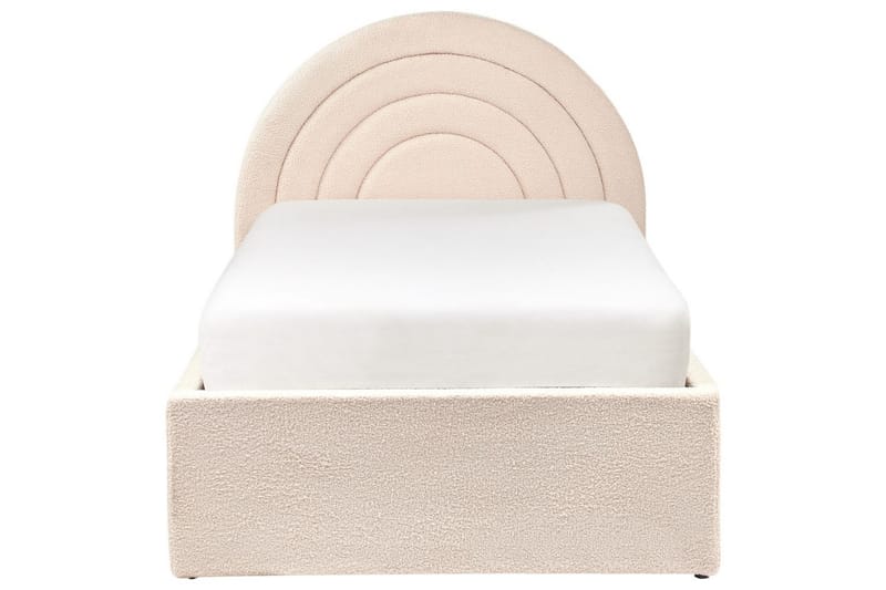Säng med förvaring Anet Beige/ljust trä, Bouclé - Beige/ljust trä, Bouclé - Möbler - Barnmöbler - Barnsäng & juniorsäng