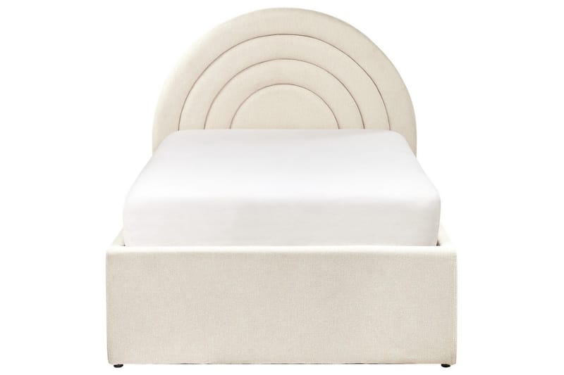 Säng med förvaring Anet Beige/ljust trä, Polyester - Beige/ljust trä, Polyester - Möbler - Barnmöbler - Barnsäng & juniorsäng