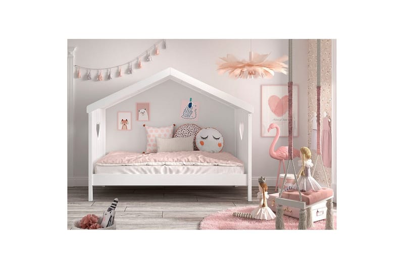 Säng med låda Amori Vit - Möbler - Barnmöbler - Barnsäng & juniorsäng - Hussäng