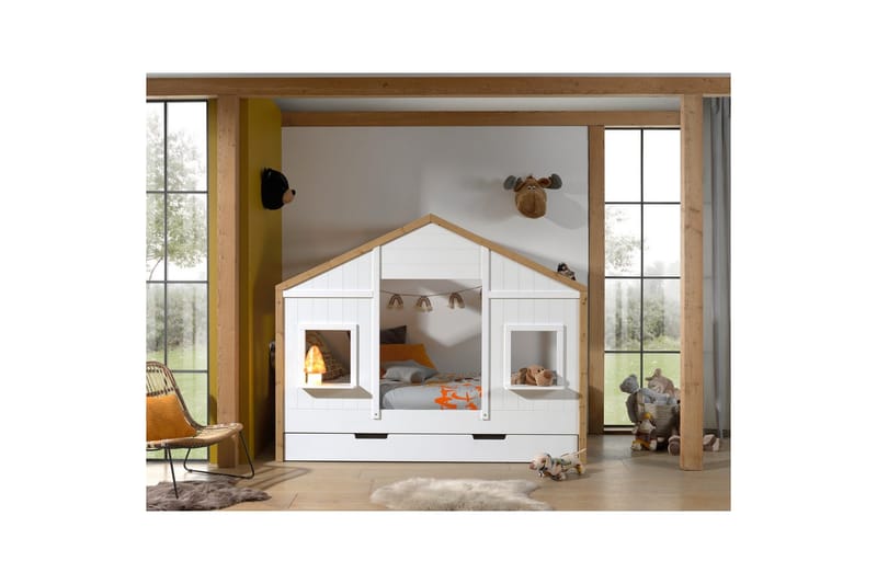 Säng med låda Babs 2 Windows - 2 Windows - Möbler - Barnmöbler - Barnsäng & juniorsäng - Hussäng