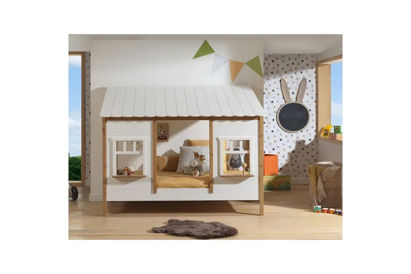 Säng med låda Hussäng Brun - Brun - Möbler - Barnmöbler - Barnsäng & juniorsäng - Hussäng