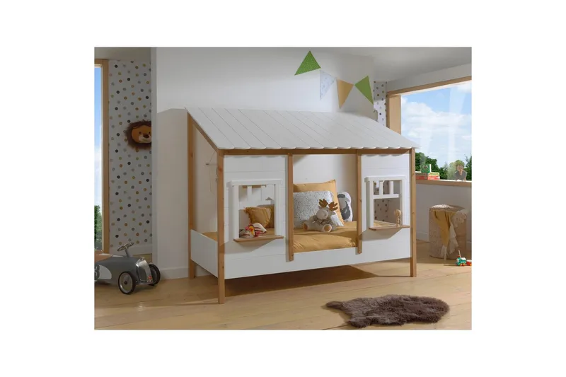 Säng med låda Hussäng Brun - Brun - Möbler - Barnmöbler - Barnsäng & juniorsäng - Hussäng