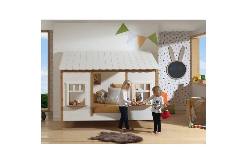 Säng med låda Hussäng Brun - Brun - Möbler - Barnmöbler - Barnsäng & juniorsäng - Hussäng