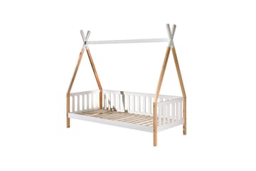 Säng med Låda Tipi Natur, Med staket - Natur, Med staket - Möbler - Barnmöbler - Barnsäng & juniorsäng - Hussäng