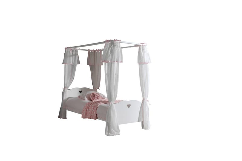 Säng med ribbotten textilset Amori Vit, undefined