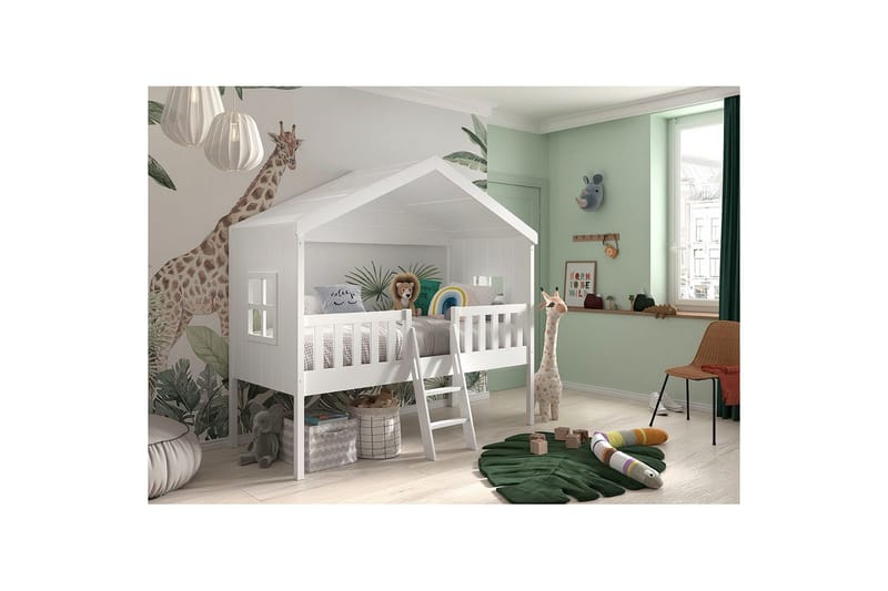 Säng med stege Hussäng - Möbler - Barnmöbler - Barnsäng & juniorsäng - Hussäng