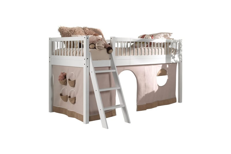 Säng med textil set mellansovare Forrest Vit - Vit - Möbler - Barnmöbler - Barnsäng & juniorsäng - Hussäng