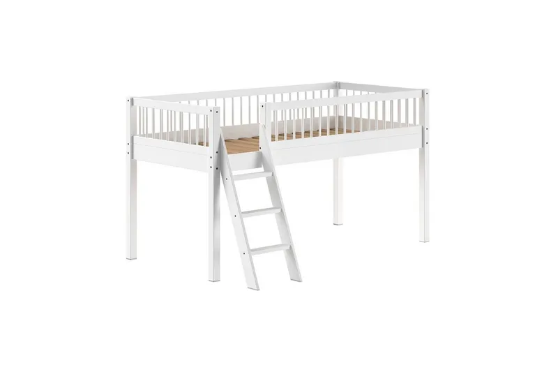 Säng med textil set mellansovare Forrest Vit - Vit - Möbler - Barnmöbler - Barnsäng & juniorsäng - Hussäng