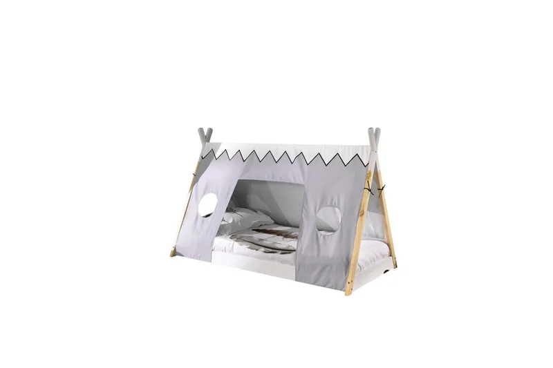 Säng med Textil Tipi 90x200 cm Utan ben, Utan ben