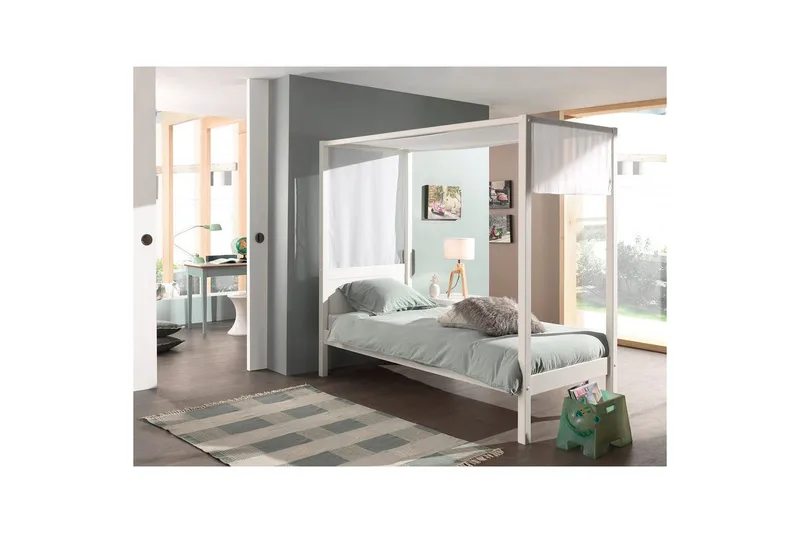 Säng med textil Pino Canopy - Möbler - Barnmöbler - Barnsäng & juniorsäng