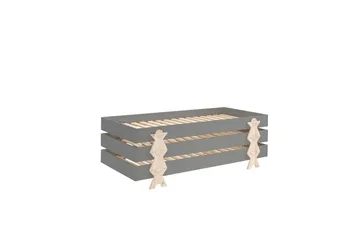 Säng Modulo med smilisfötter Grå, 3