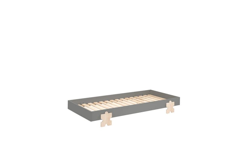 Säng Modulo med pusselbitarfötter Grå, 4 - Grå, 4 - Möbler - Barnmöbler - Barnsäng & juniorsäng