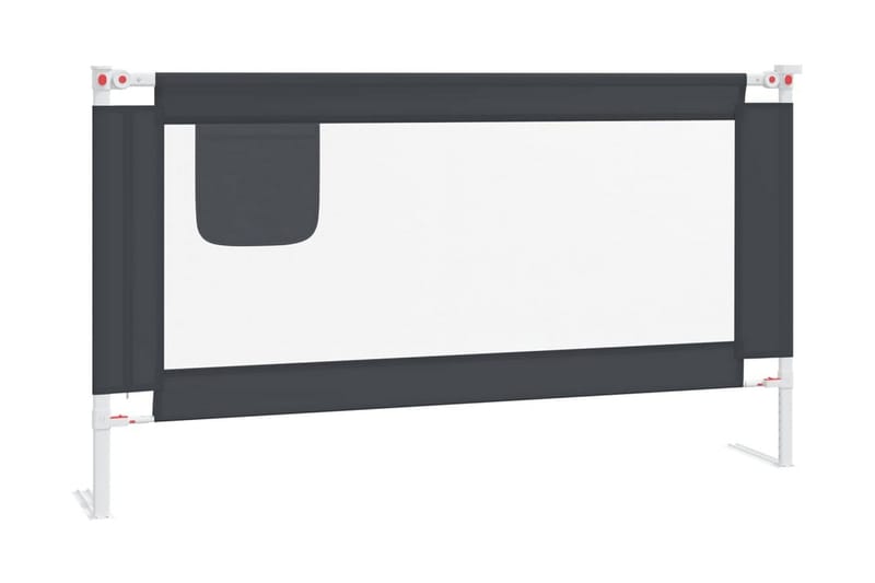 Sängskena för barn mörkgrå 150x25 cm tyg - Grå - Möbler - Barnmöbler - Barnsäng & juniorsäng