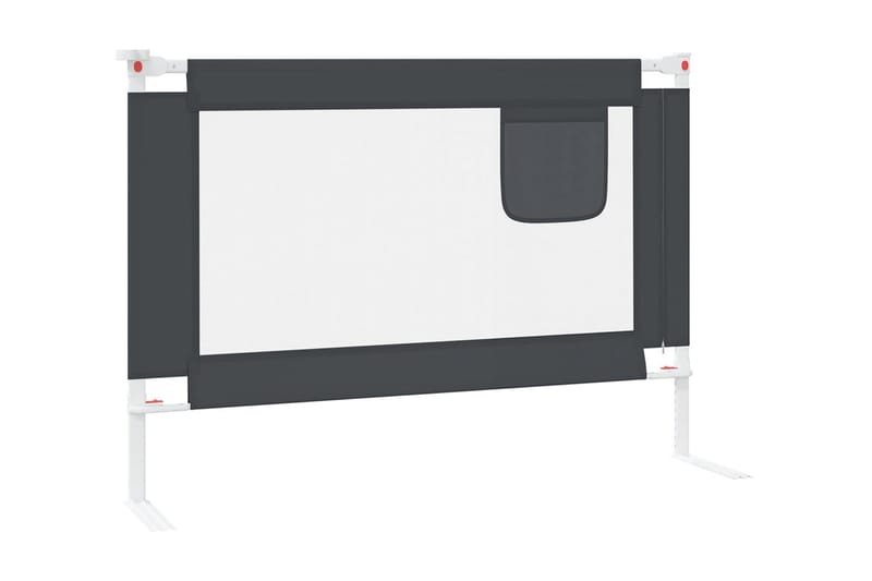 Sängskena för barn mörkgrå 90x25 cm tyg - Grå - Möbler - Barnmöbler - Barnsäng & juniorsäng