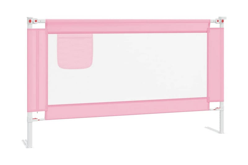 Sängskena för barn rosa 140x25 cm tyg - Rosa - Möbler - Barnmöbler - Barnsäng & juniorsäng