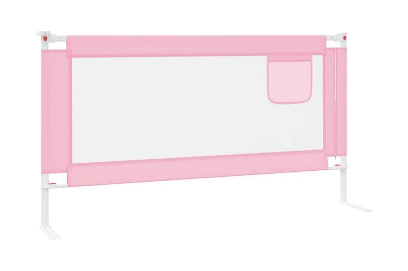 Sängskena för barn rosa 160x25 cm tyg - Rosa - Möbler - Barnmöbler - Barnsäng & juniorsäng