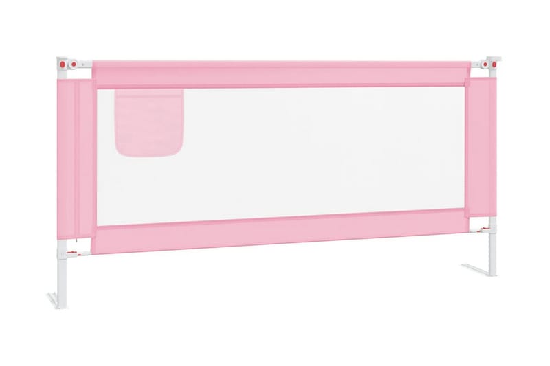 Sängskena för barn rosa 190x25 cm tyg - Rosa - Möbler - Barnmöbler - Barnsäng & juniorsäng