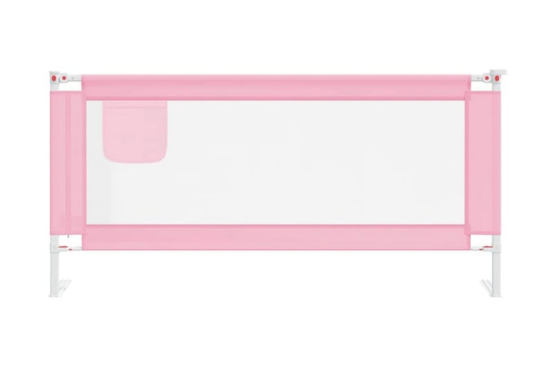 Sängskena för barn rosa 190x25 cm tyg - Rosa - Barnsäng & juniorsäng - Fallskydd säng