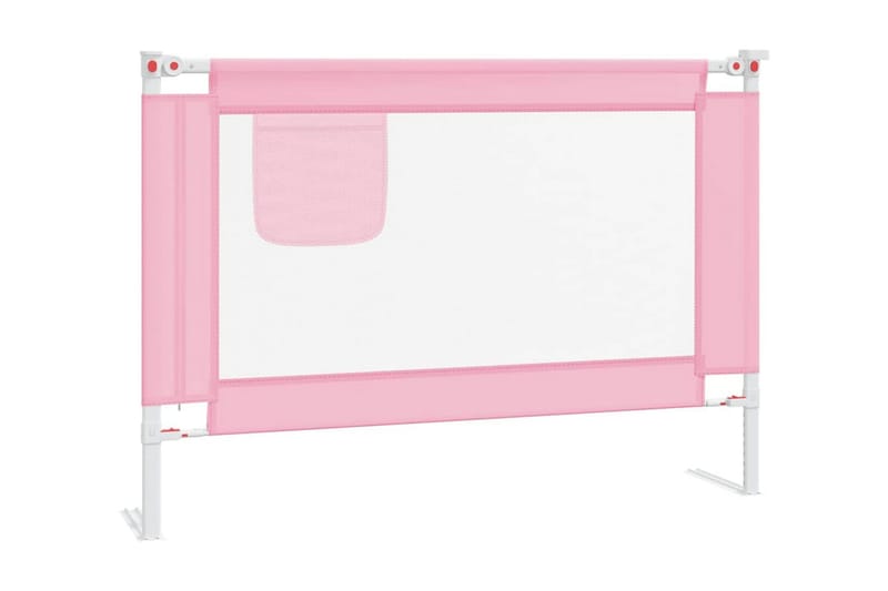 Sängskena för barn rosa 90x25 cm tyg - Rosa - Barnsäng & juniorsäng - Fallskydd säng