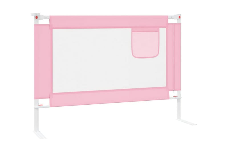 Sängskena för barn rosa 90x25 cm tyg - Rosa - Möbler - Barnmöbler - Barnsäng & juniorsäng