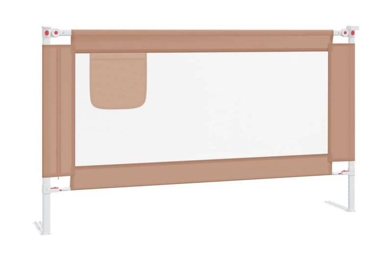 Sängskena för barn taupe 140x25 cm tyg - Brun - Möbler - Barnmöbler - Barnsäng & juniorsäng