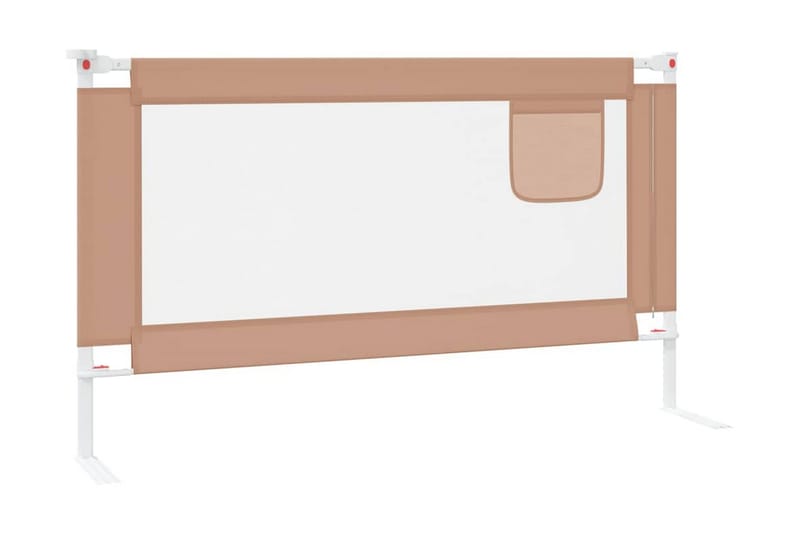 Sängskena för barn taupe 140x25 cm tyg - Brun - Möbler - Barnmöbler - Barnsäng & juniorsäng