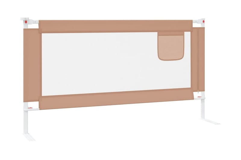 Sängskena för barn taupe 160x25 cm tyg - Brun - Möbler - Barnmöbler - Barnsäng & juniorsäng