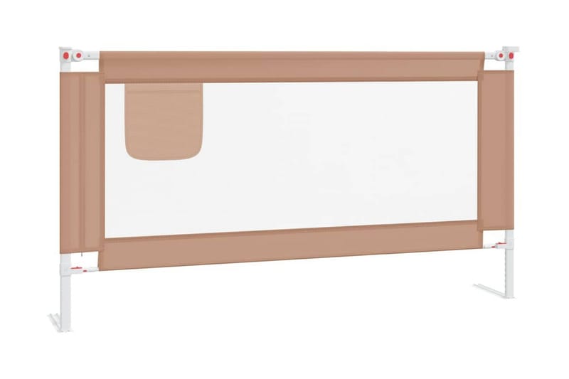 Sängskena för barn taupe 160x25 cm tyg - Brun - Möbler - Barnmöbler - Barnsäng & juniorsäng