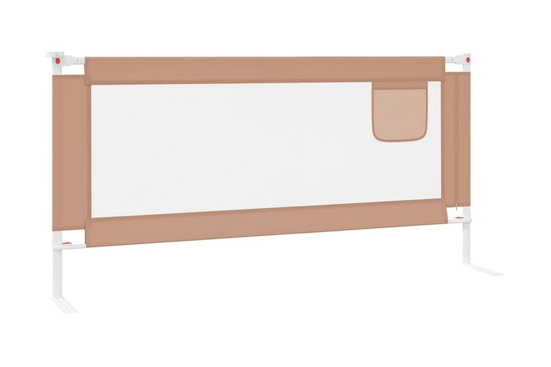 Sängskena för barn taupe 190x25 cm tyg - Brun - Möbler - Barnmöbler - Barnsäng & juniorsäng
