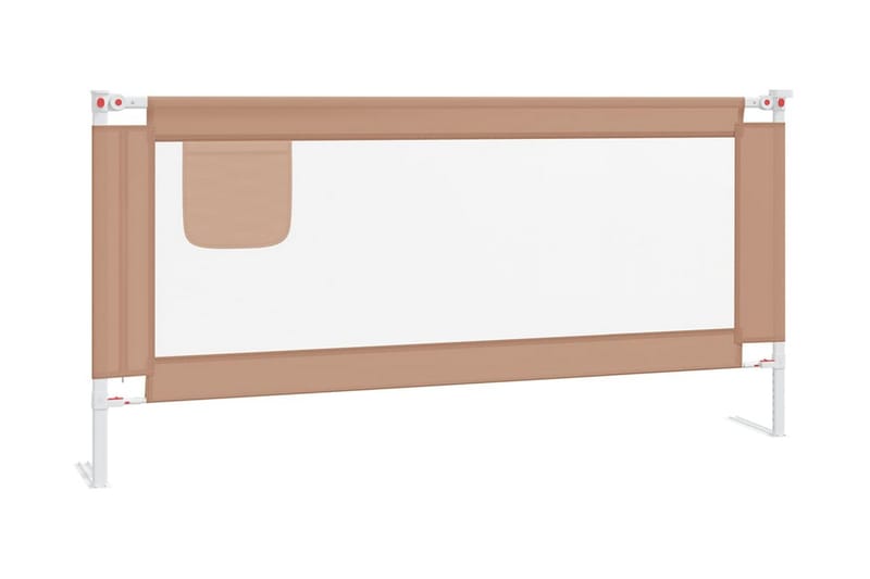 Sängskena för barn taupe 190x25 cm tyg - Brun - Möbler - Barnmöbler - Barnsäng & juniorsäng