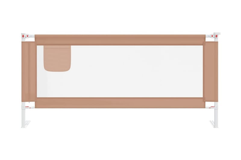 Sängskena för barn taupe 200x25 cm tyg - Brun - Möbler - Barnmöbler - Barnsäng & juniorsäng