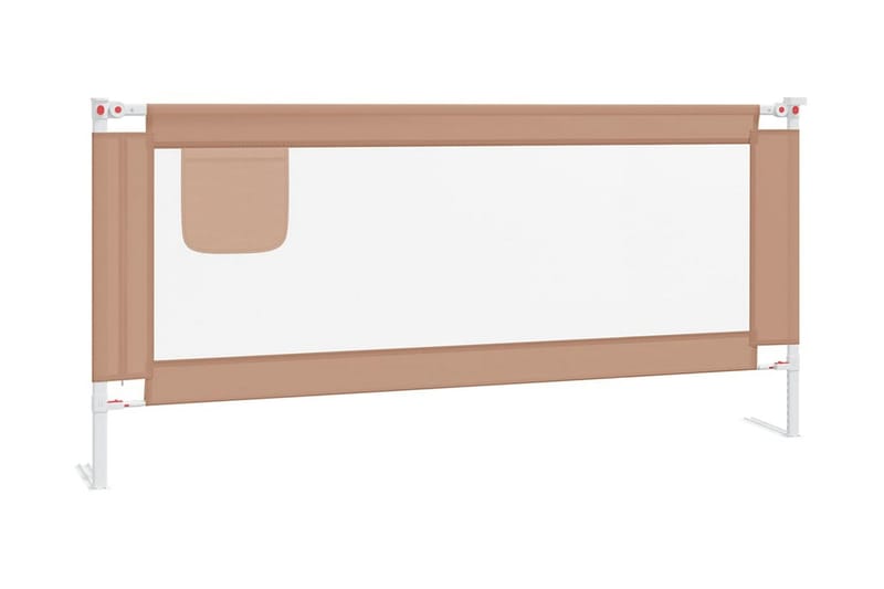 Sängskena för barn taupe 200x25 cm tyg - Brun - Möbler - Barnmöbler - Barnsäng & juniorsäng