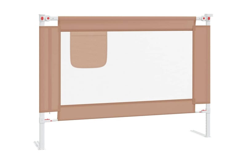 Sängskena för barn taupe 90x25 cm tyg - Brun - Möbler - Barnmöbler - Barnsäng & juniorsäng