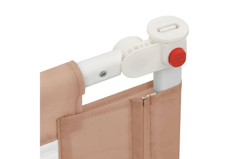 Sängskena för barn taupe 90x25 cm tyg - Brun - Möbler - Barnmöbler - Barnsäng & juniorsäng
