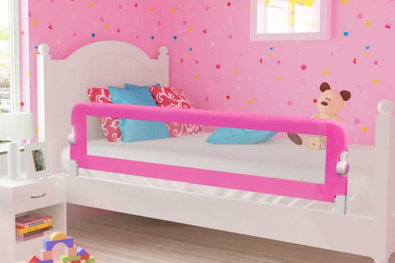 Sängskena för barnsäng 150x42 cm rosa - Rosa - Barnsäng & juniorsäng - Fallskydd säng