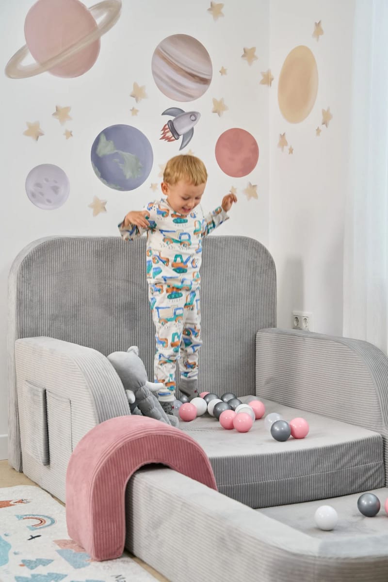 Selnor Barnsäng 90x90x210 cm - Grå - Möbler - Barnmöbler - Barnsäng & juniorsäng