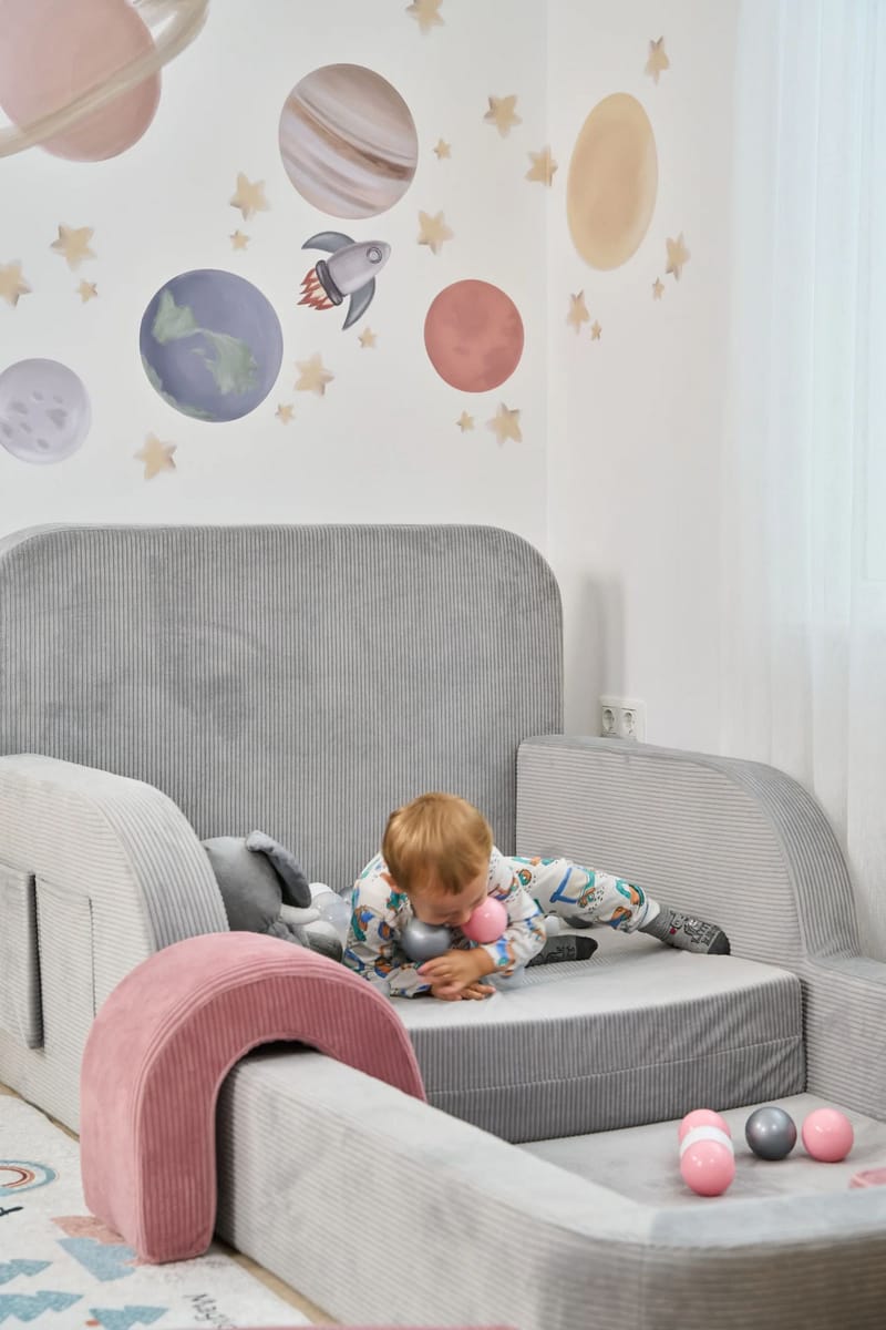 Selnor Barnsäng 90x90x210 cm - Grå - Möbler - Barnmöbler - Barnsäng & juniorsäng