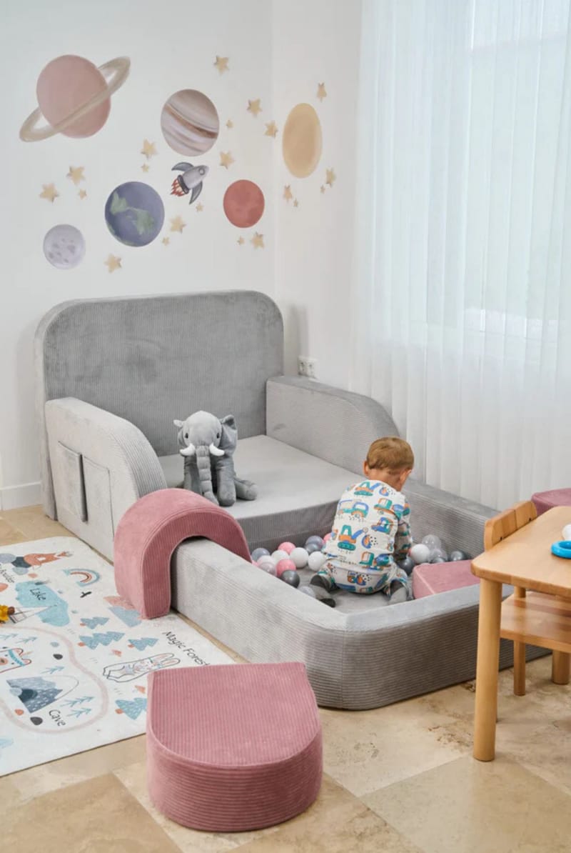 Selnor Barnsäng 90x90x210 cm - Grå - Möbler - Barnmöbler - Barnsäng & juniorsäng