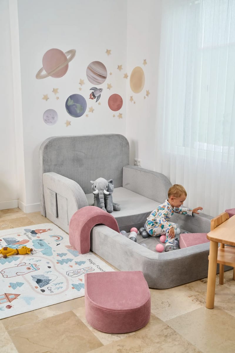 Selnor Barnsäng 90x90x210 cm - Grå - Möbler - Barnmöbler - Barnsäng & juniorsäng