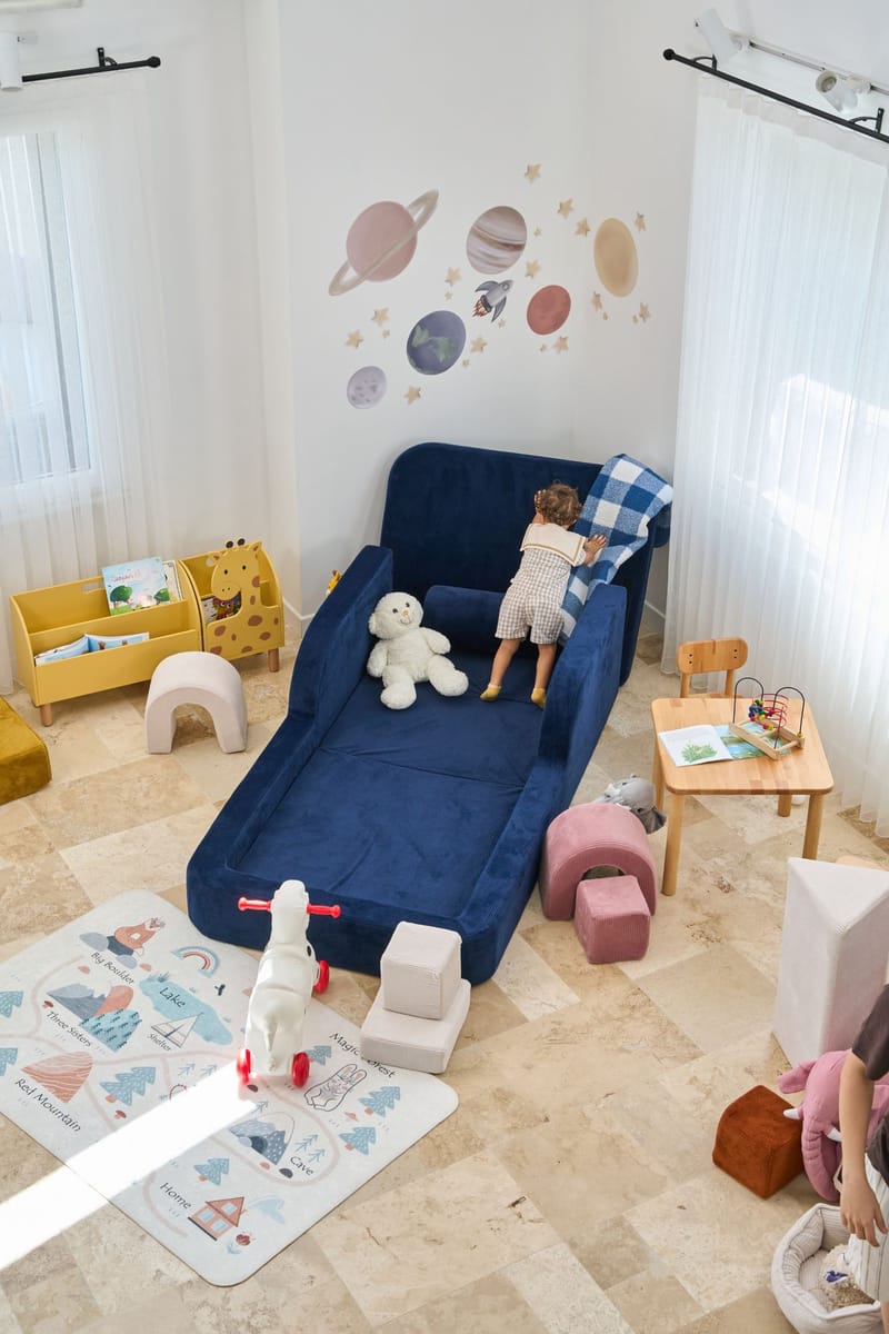 Selnor Barnsäng 90x90x210 cm - Marinblå - Möbler - Barnmöbler - Barnsäng & juniorsäng