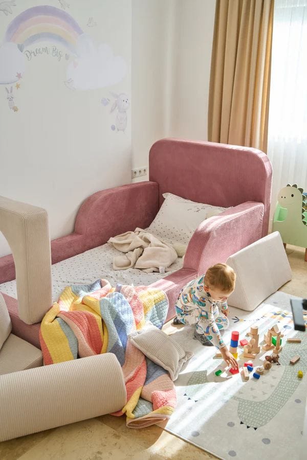 Selnor Barnsäng 90x90x210 cm - Rosa - Möbler - Barnmöbler - Barnsäng & juniorsäng