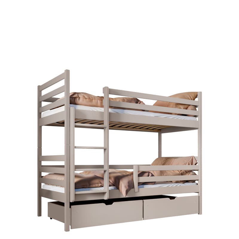 Suno Våningssäng Två Liggplatser 90x190 cm, Beige