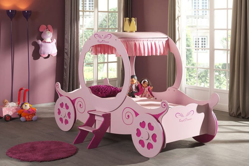 Toycaz Bilsäng - Rosa - Möbler - Barnmöbler - Barnsäng & juniorsäng